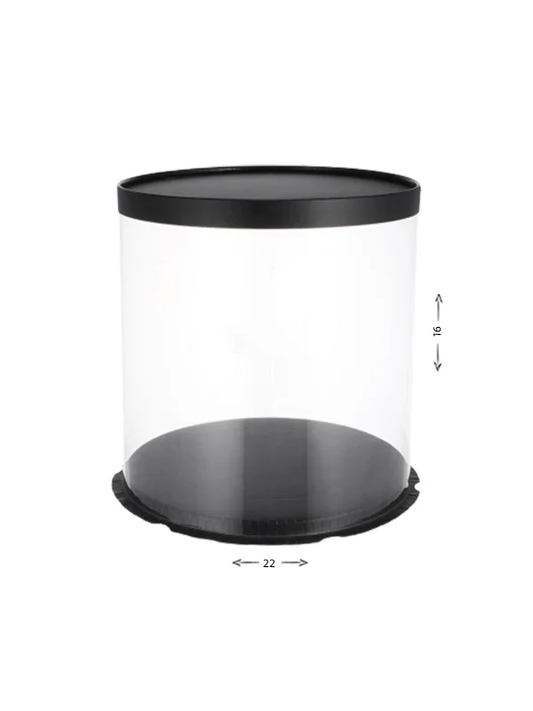 Round Black Cake Box - 22x22x16