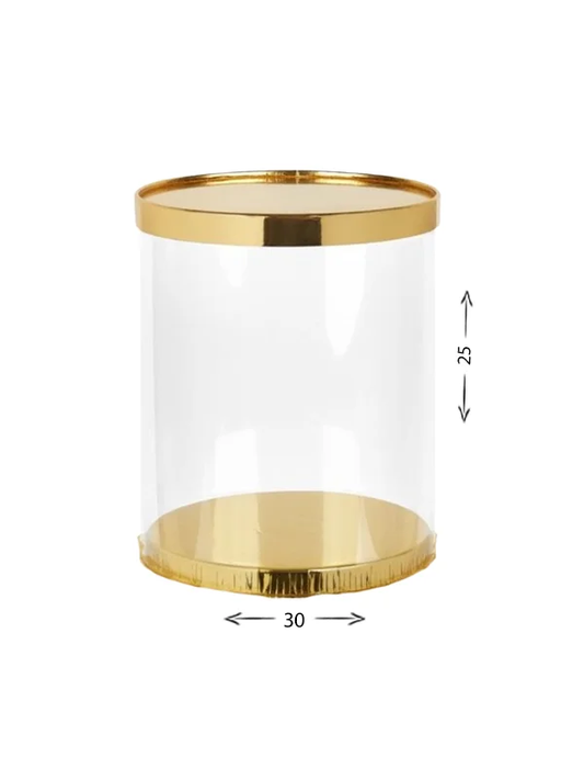 Round Gold Cake Box - 30x30x25