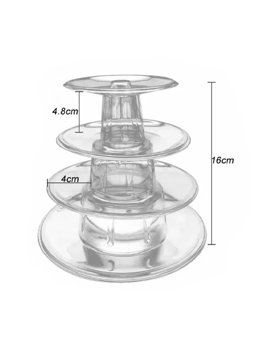 Transparent Macron Holder - 16cm