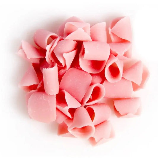 RICH RIBBON CHOCOLATE CURLS STRAWBERRY PINK 4KG